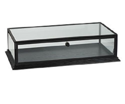 Lot of 4 Countertop Wood Displays Case Clear View Top 31 ¾” W x 18 x 8″ Locking