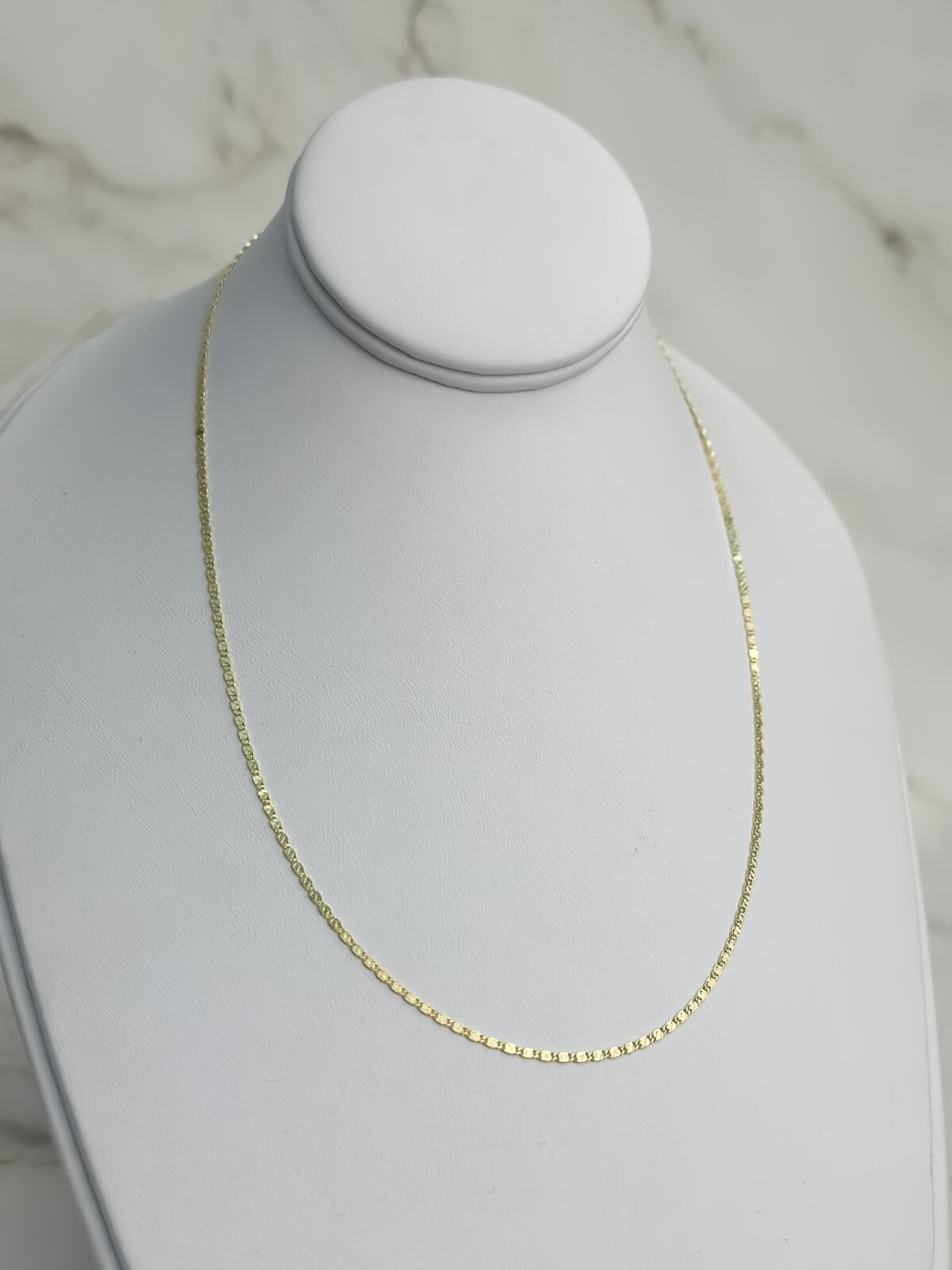 14k SOLID Gold Chain Flat Mariner Link 1.5mm 16″ 18″ 20″, Necklace for Pendants