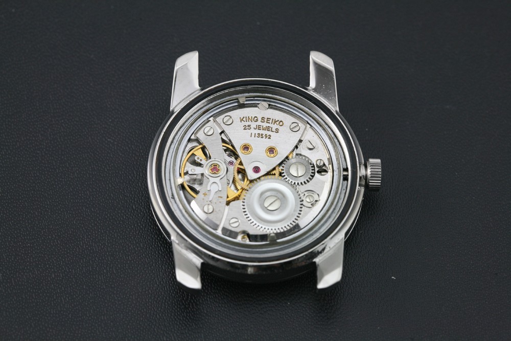Serviced Vintage King Seiko KS 44-9990 25Jewels Manual Winding Gray Men`s Watch