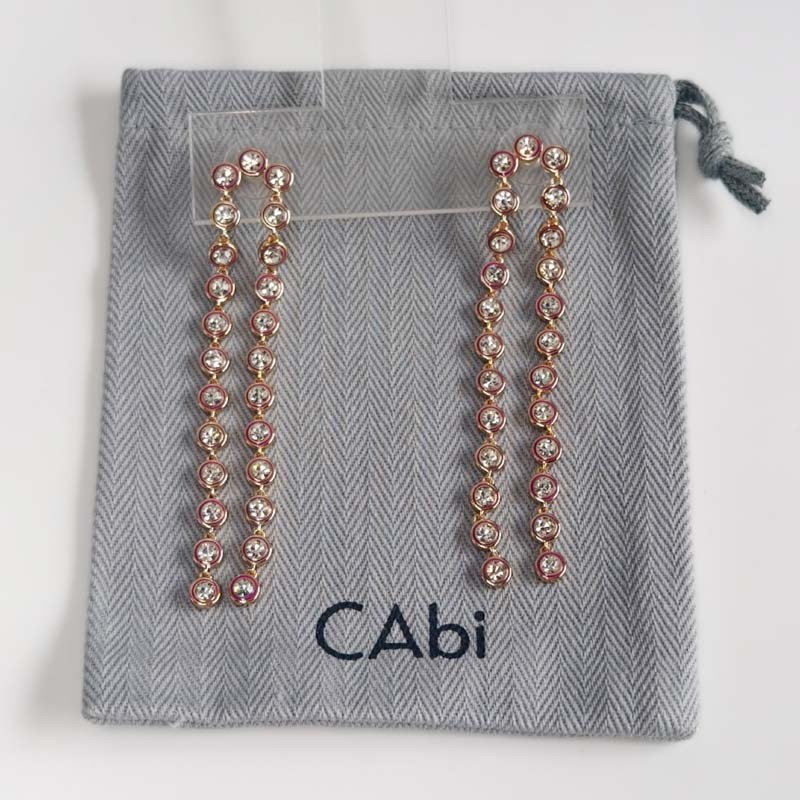 85mm Cabi CZ Bubbles Statement Drop Earrings Women Party Vacation Jewelry Gift