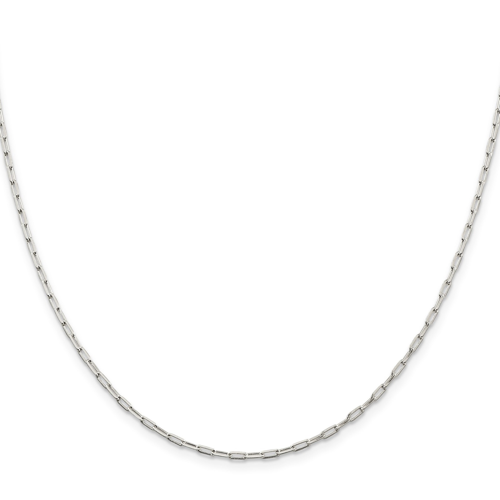 Sterling Silver Elongated Open Link Chain Chain 1.75-5mm 7-36″