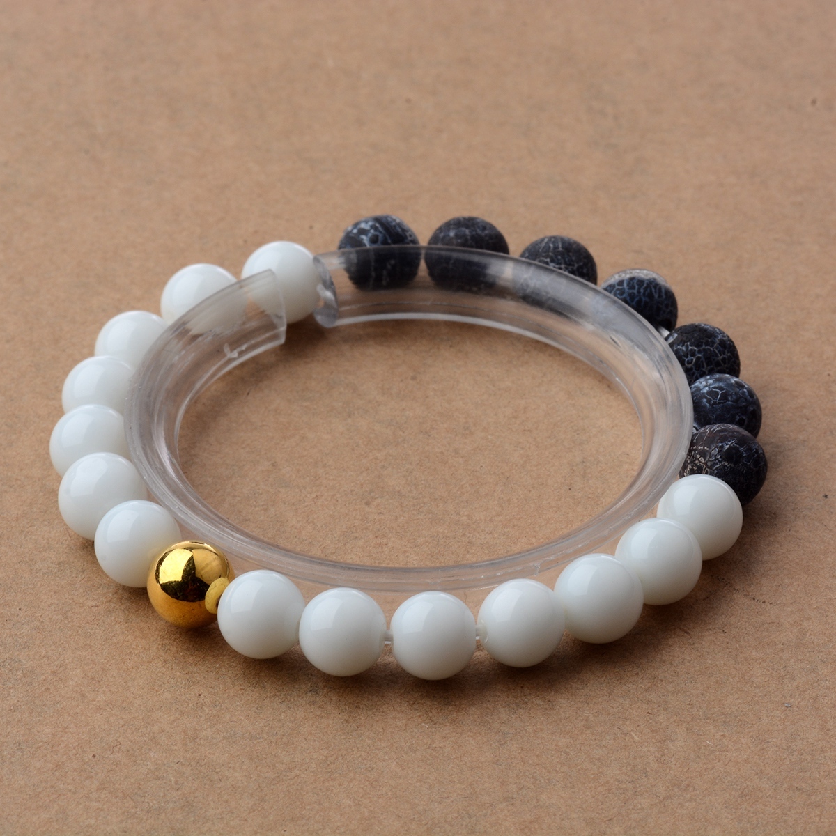 6 Color Unisex Handmade Natural 8mm Round Agate Gemstone Beads Stretch Bracelet