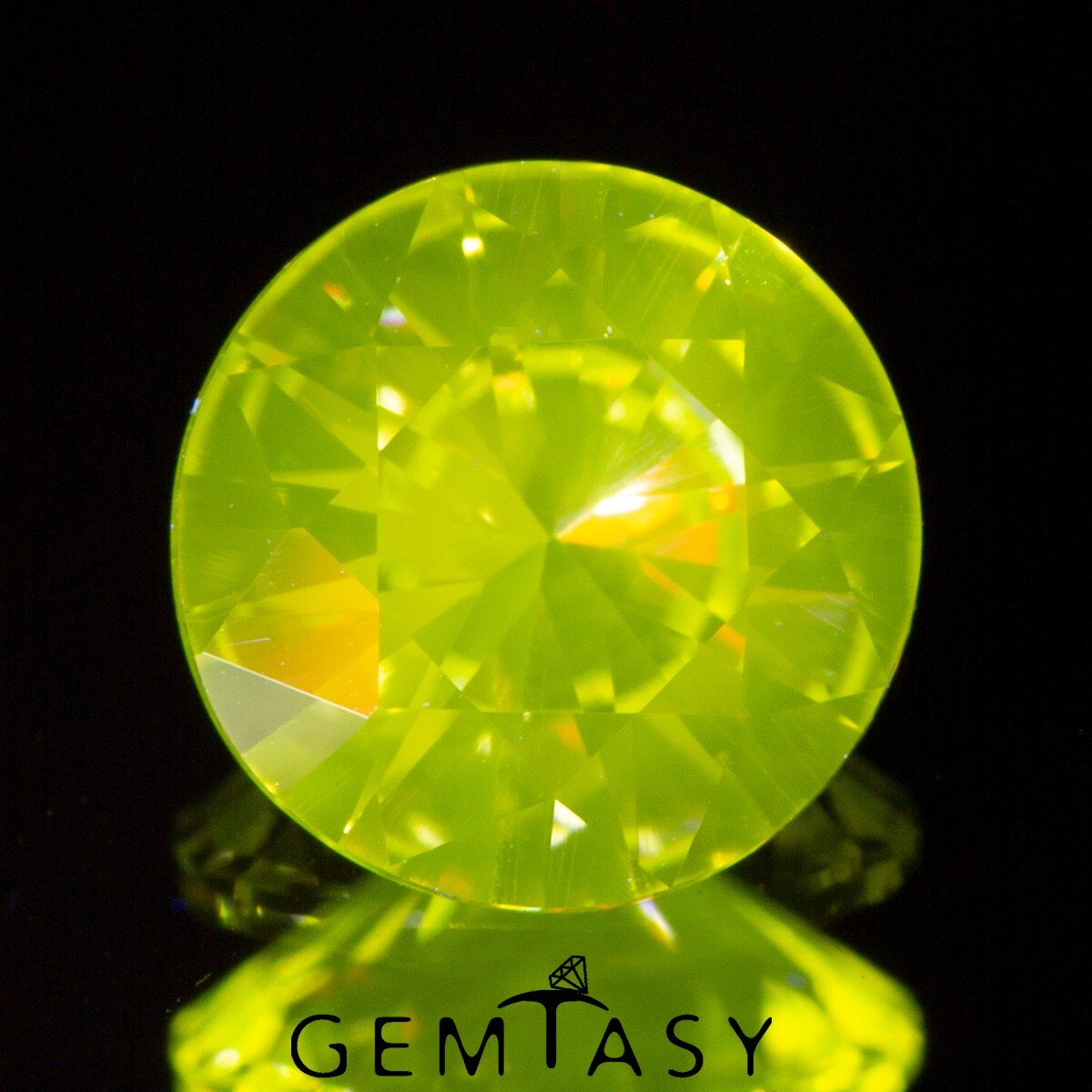 Cut stone – YAG Neon Czochralski (Pulled) lab grown, facet Round 6mm 1.01-1.18ct