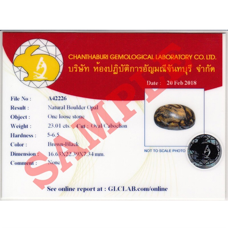 GLC Chanthaburi Gemological Laboratory Brief Report With Photo x1 (Service)