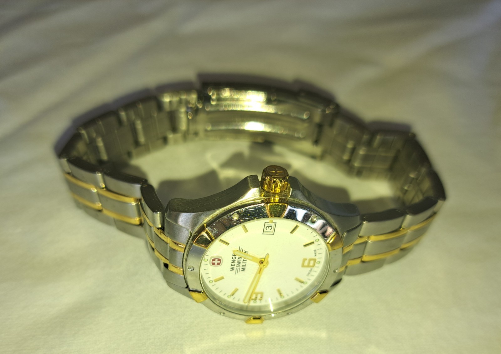 Vintage Stainless Steel Wenger 79093 Swiss Military Watch
