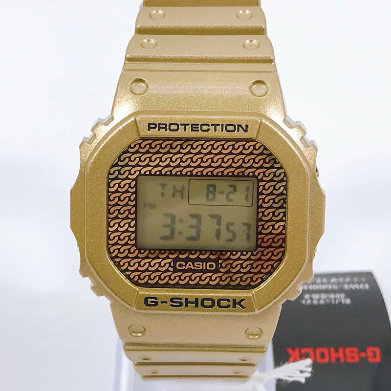 CASIO G-SHOCK DWE-5600HG-1JR Men’s Quartz Wrist Watch Digital Gold Used with Box