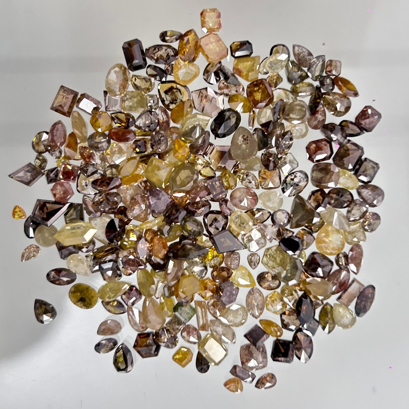 3CT+ (15 to 20 pcs) Natural Multi Color fancy shape diamond loose real mix shape