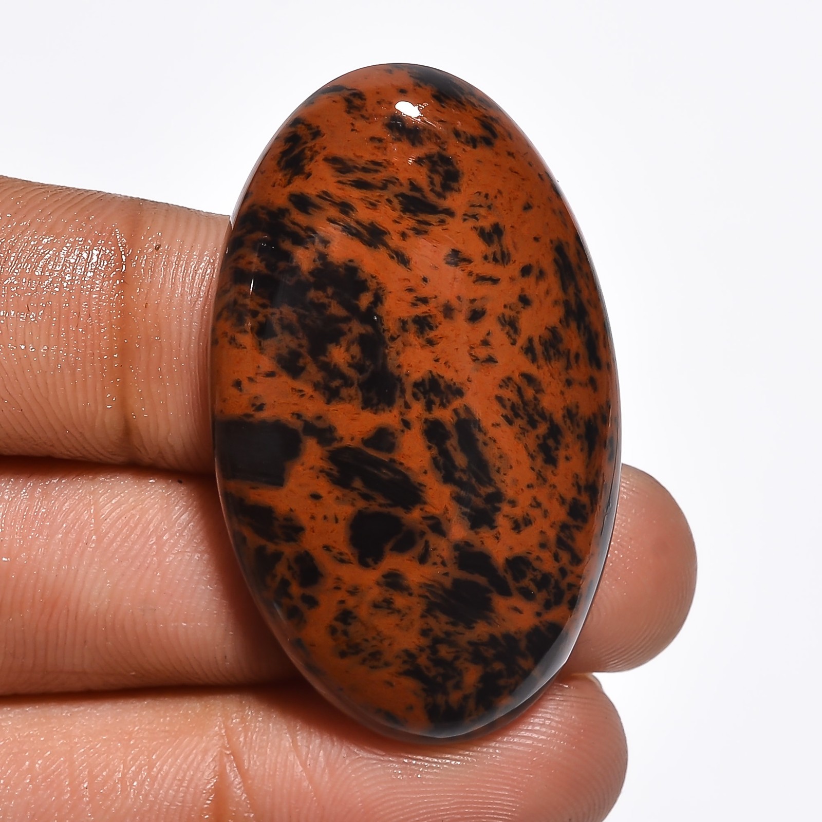 Natural Marconi Jasper Oval Shape Cabochon Gemstone 50.5 Ct. 41X24X7 mm GC-16473