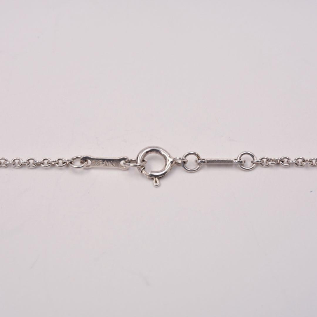 Tiffany & Co. Open Heart Elsa Peretti Necklace 925 Silver Women Used B Condition