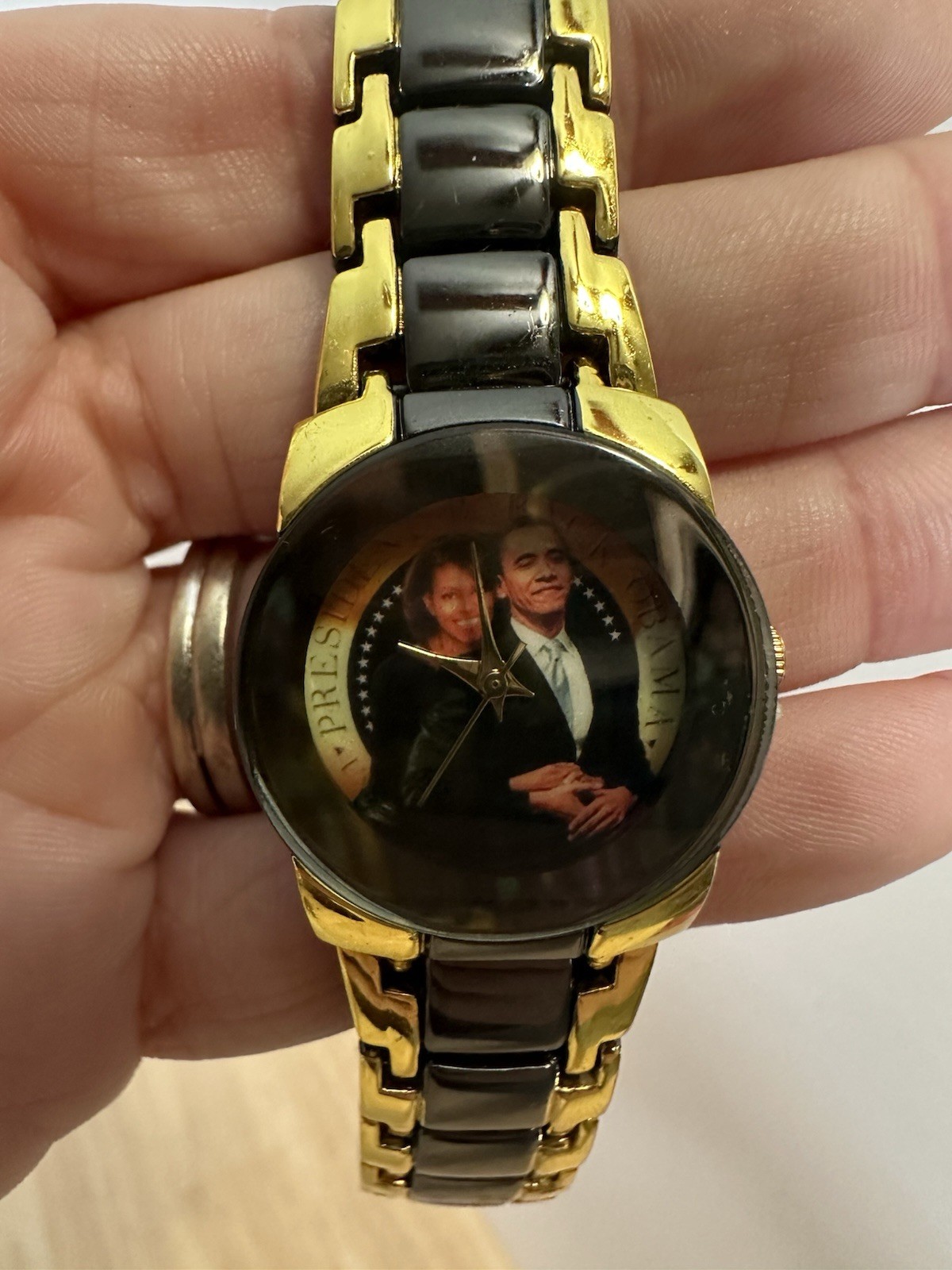 RARE Charles Raymond President Barack Obama Michelle Obama Watch Set No4324 NOS