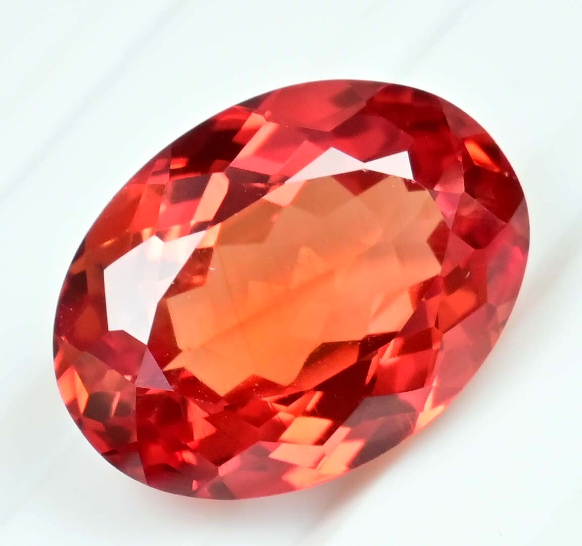 Natural Imperial Topaz 16.60 Ct Excellent Oval Certified Flawless Loose Gemstone