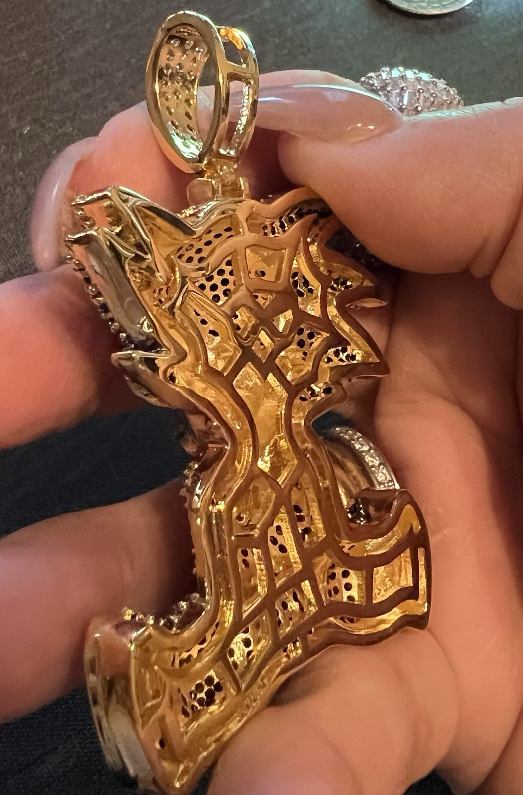 925 gold 14k plated over stainless steel with 5A CZ Iced Out Goku Pendant
