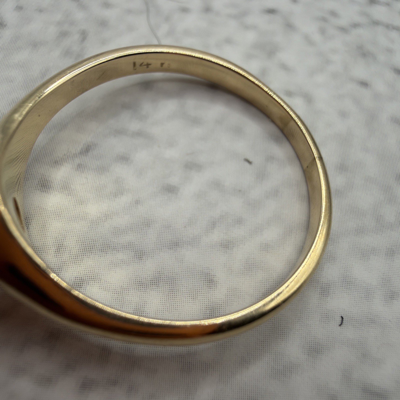 14k Antique Diamond Belcher Ring Size 7.25