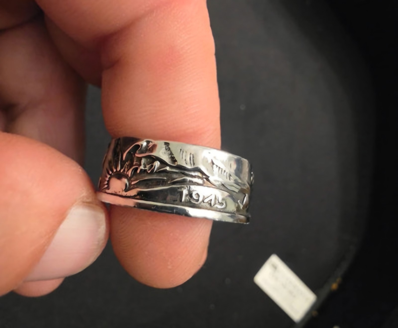 1945 walking liberty Coin Ring
