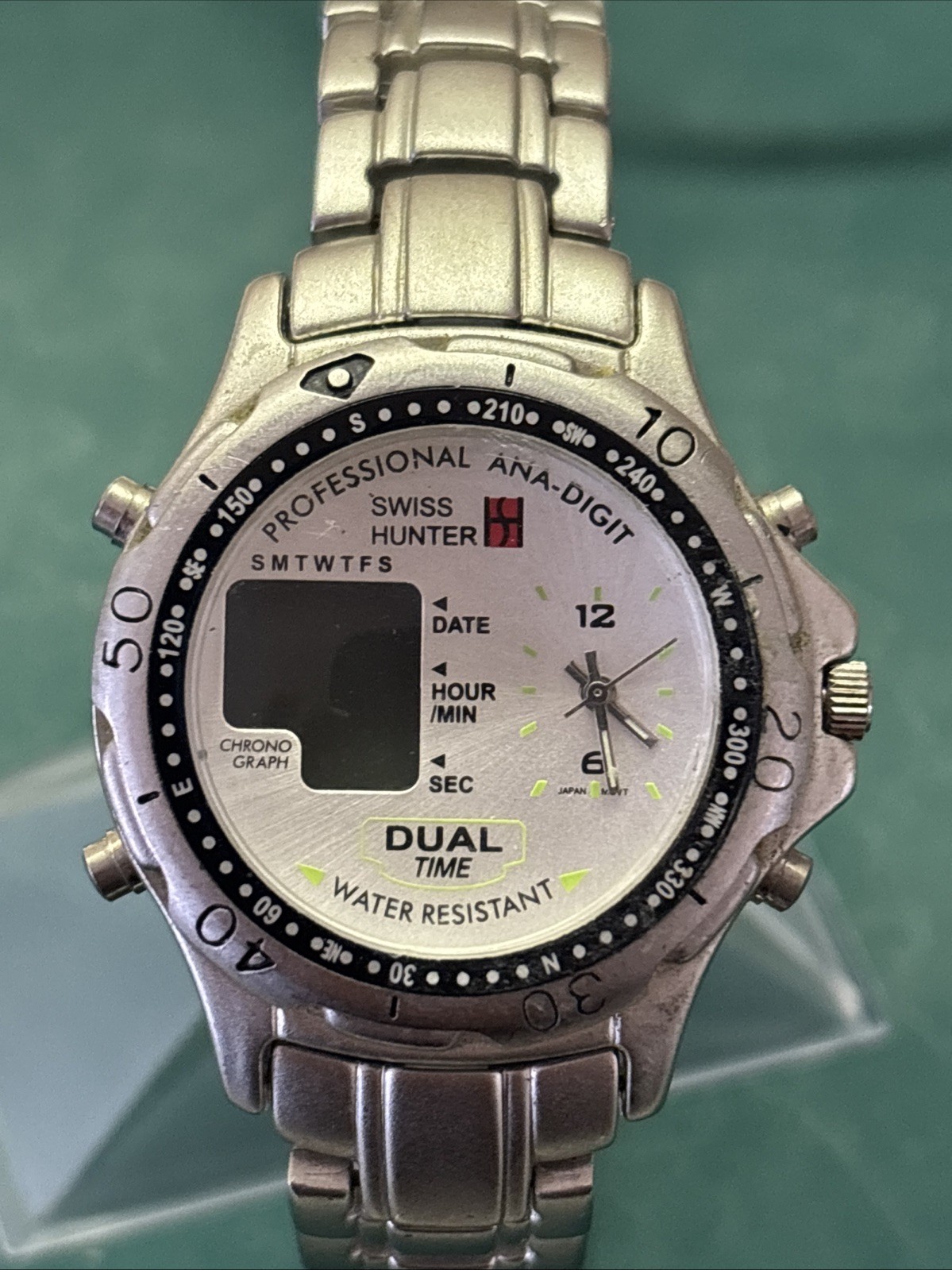 Dual Time Professional Ana-digit Swiss Hunter Parts Only