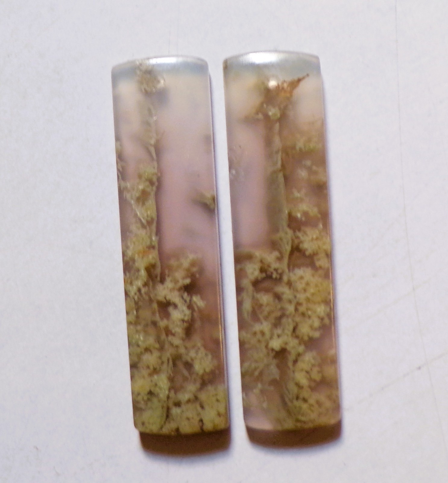 34.15 Cts Natural Purple Moss Agate Drilled Cabochon Match Pair Gemstone 19