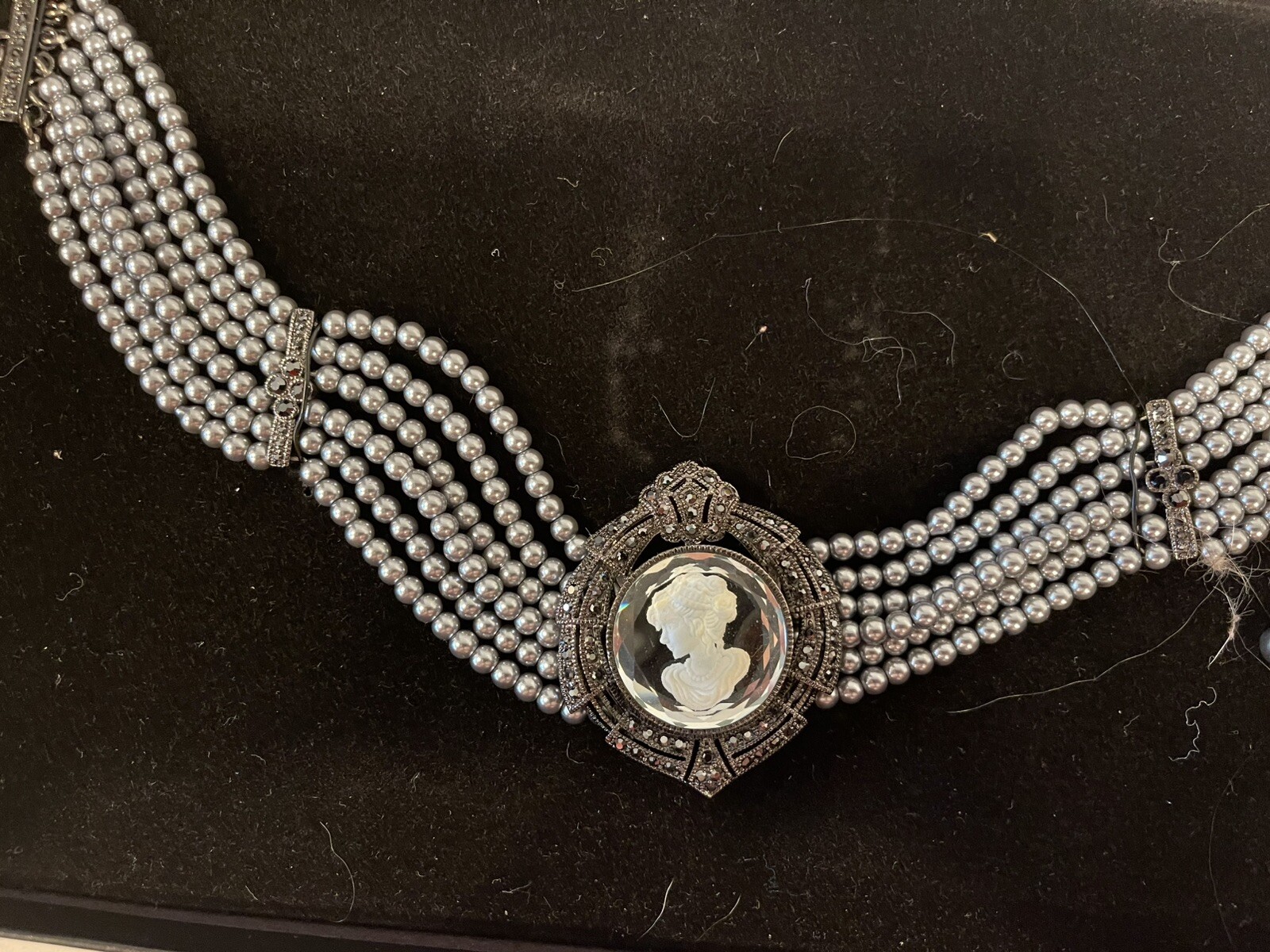 real collectibles by adrienne Cameo Necklace In Box