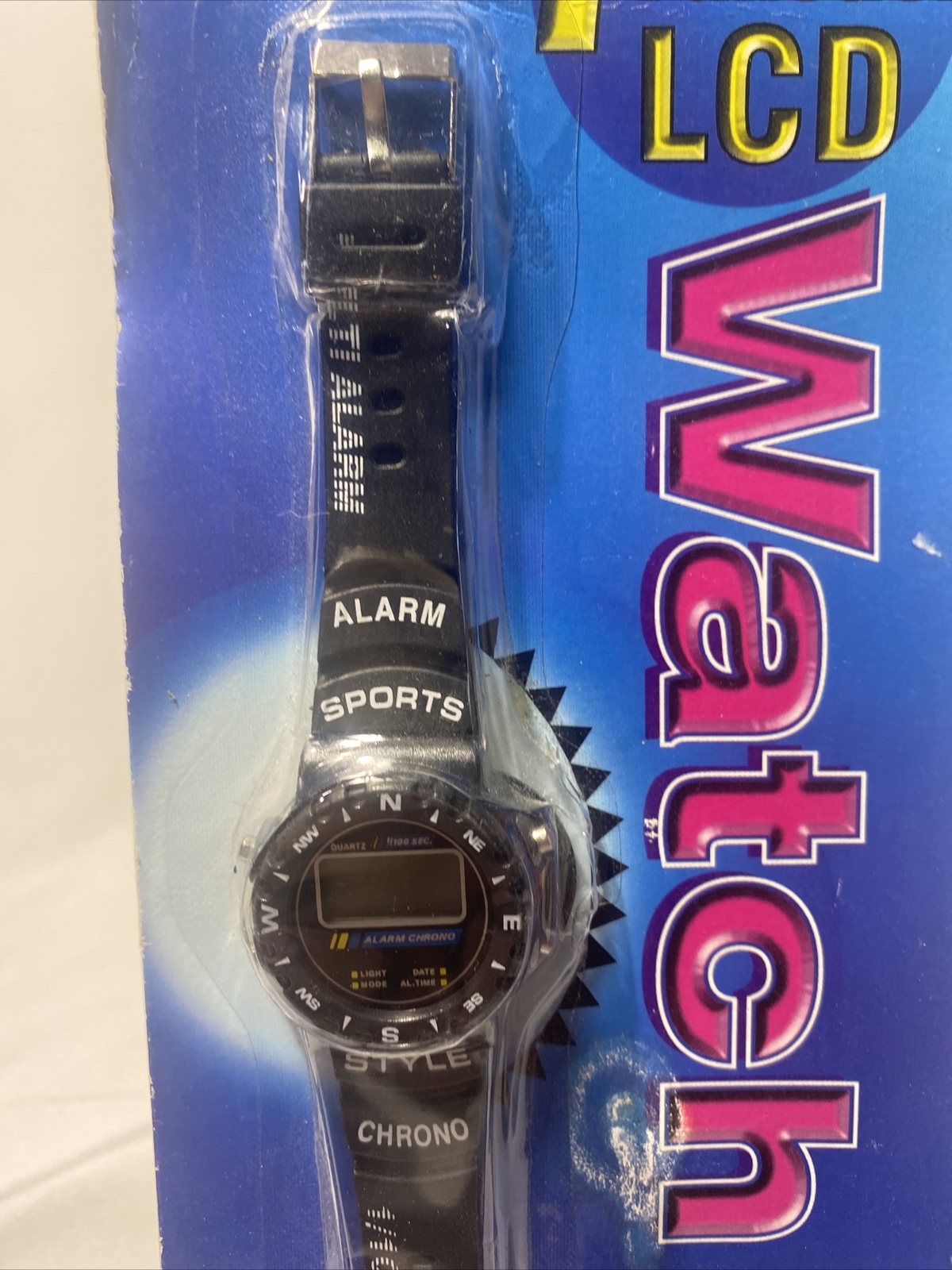 Vintage Tozai 7 Function LCD Digital Men’s Wrist Watch Item NOS As Pictures