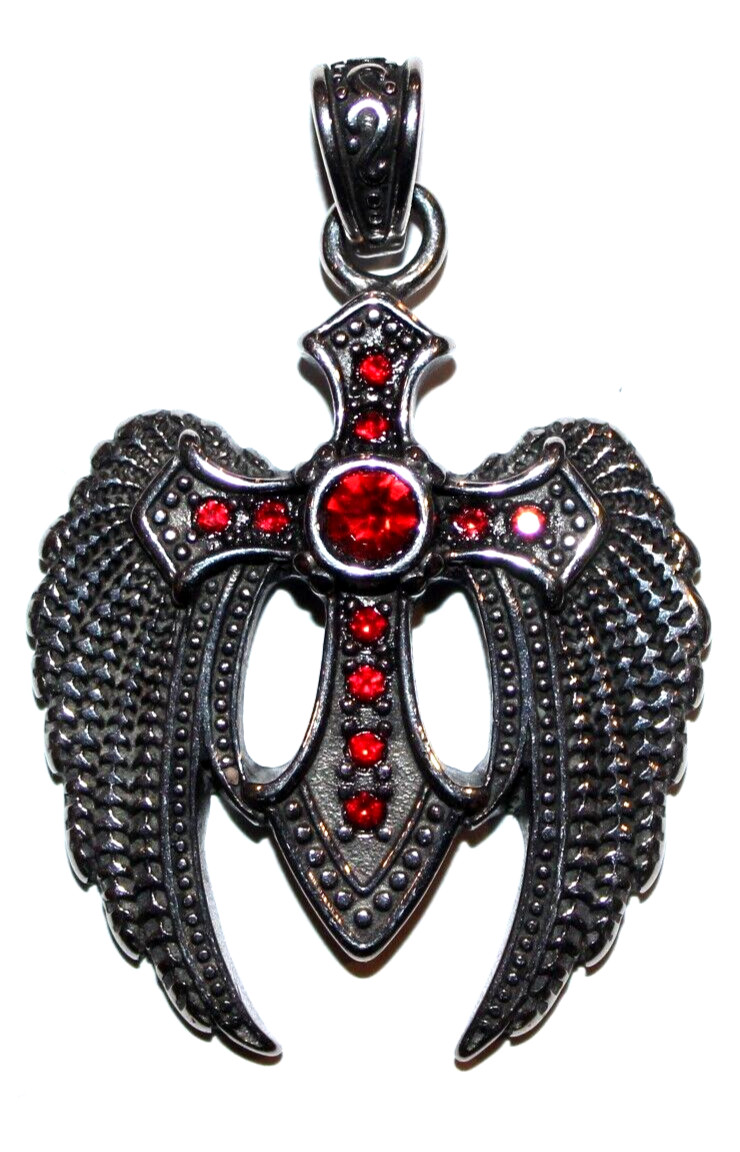 Angel Wings Crucifix Pendant Charm for men & Women Necklace Unisex Cross