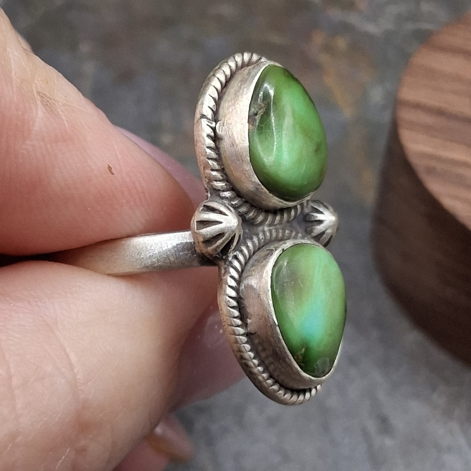 Sonoran Gold Turquoise Ring Sz 7-9.5 Sterling Silver Native Southwestern Style