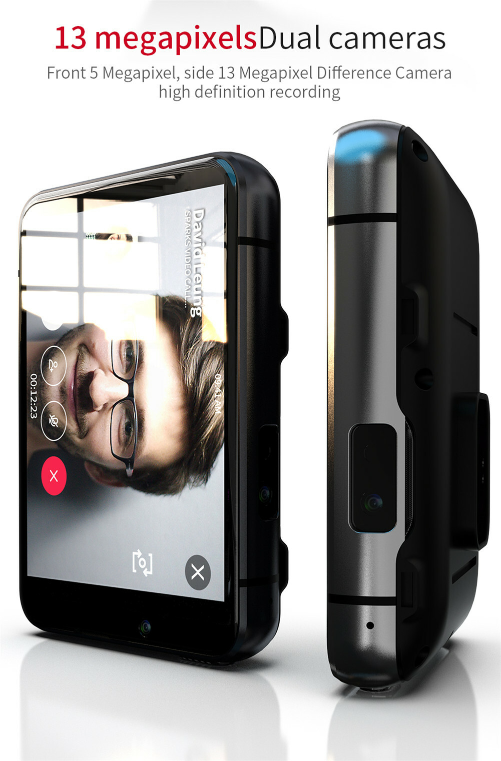 Big Screen Android 4G Smart Watch Smartwatch Dual Camera WiFi RAM 4G ROM 64G