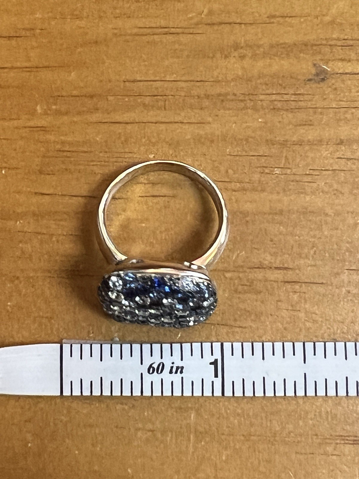 Splash By Effy Sapphire Cluster Ring Size 7 Sterling Silver Blue Stone