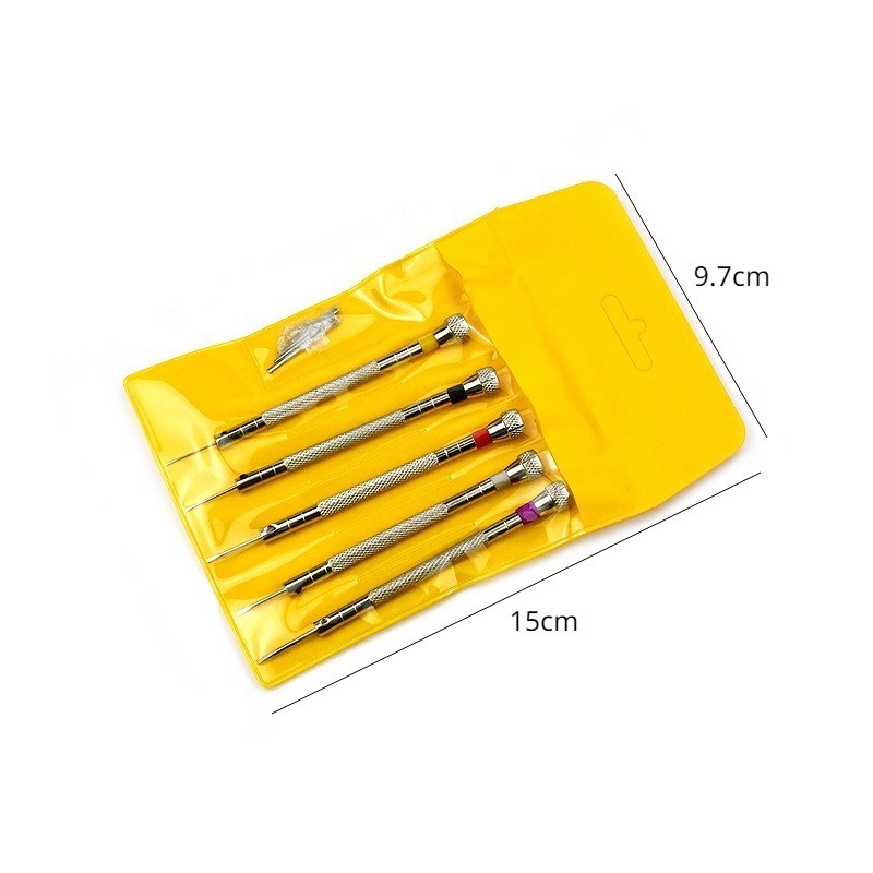 5PCS Watch Screwdriver Set 0.8-1.6mm Band Repair Link Pin Tools