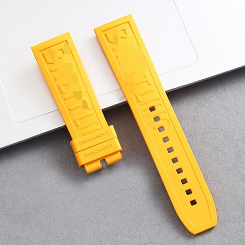 22 24mm rubber strap silicone suitable for Breitling Avenger orange blue