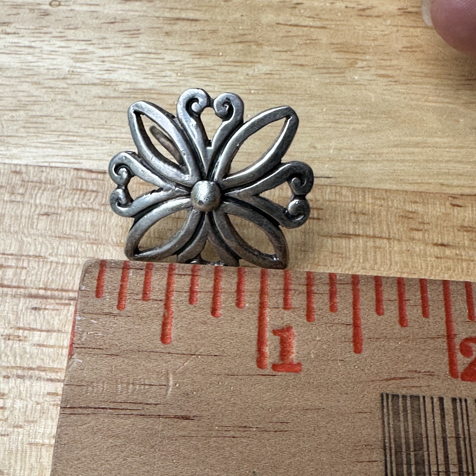 VTG Taxco Earrings 1 Inch Blooming Flowers Screw Back Mexico 925 Sterling 17.0g
