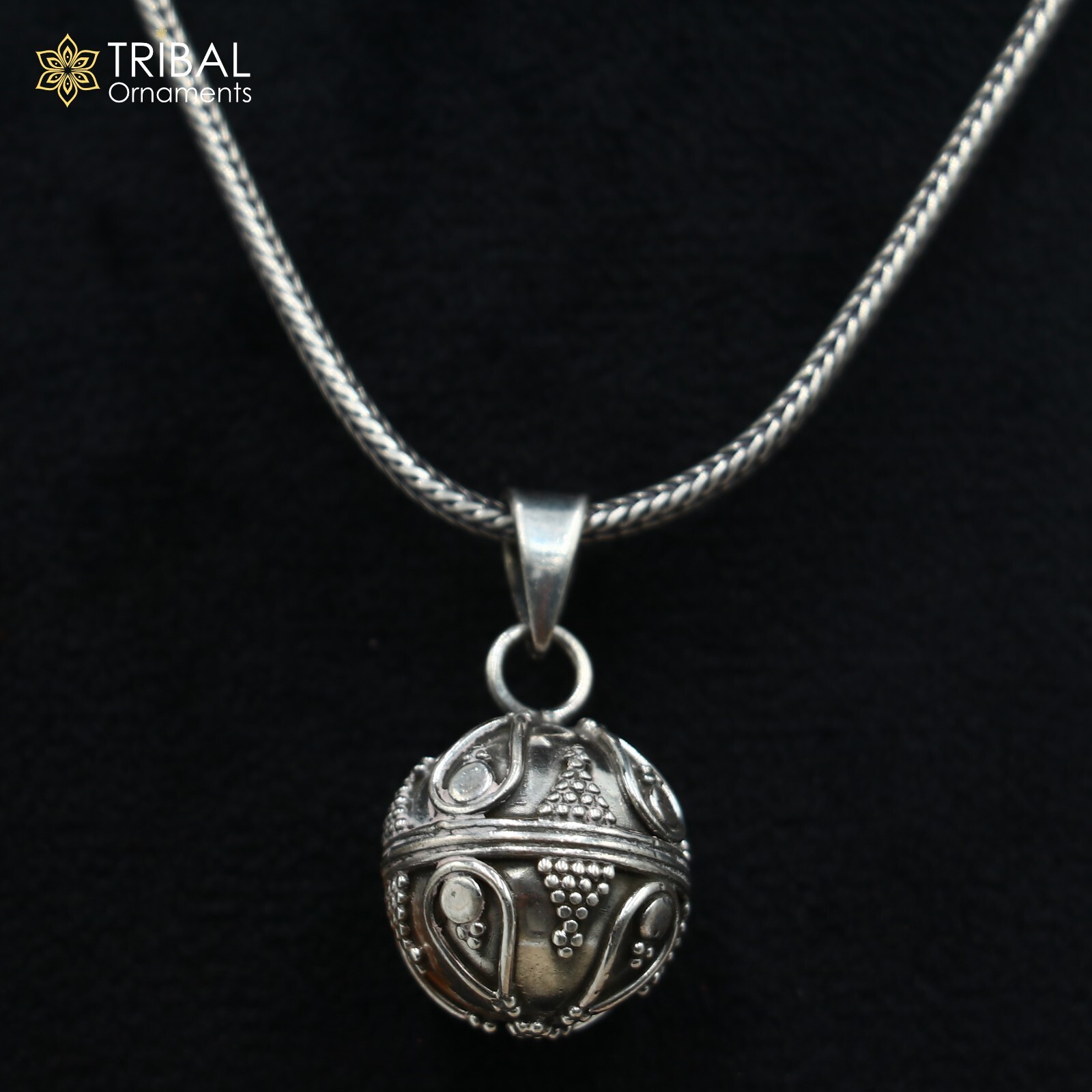 925 sterling silver ball design pet cat/dog jingling Pendant jewellery nsp1063