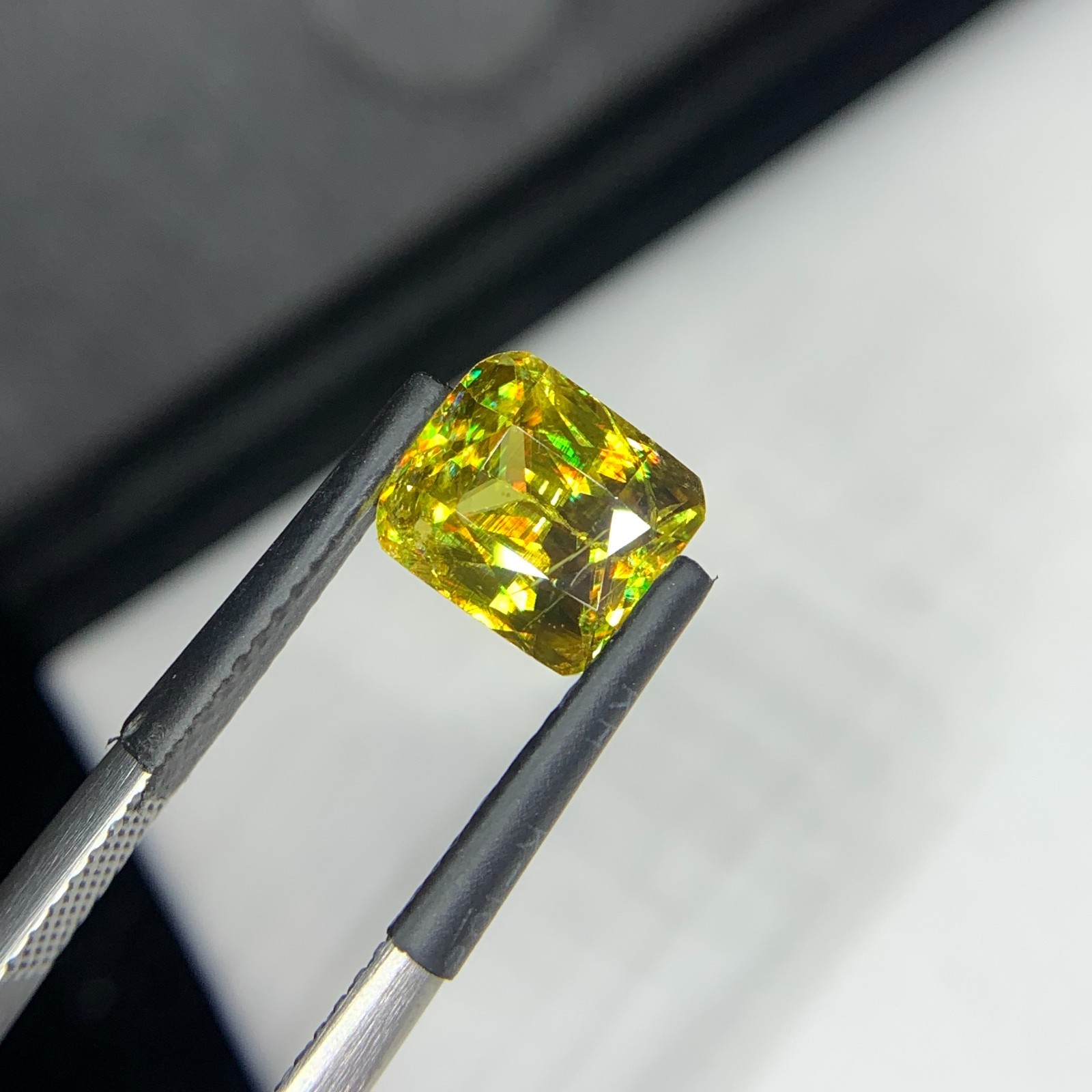 2.80 Carat Natural Brown Sphene Cushion Shape Faceted Loose Gemstone