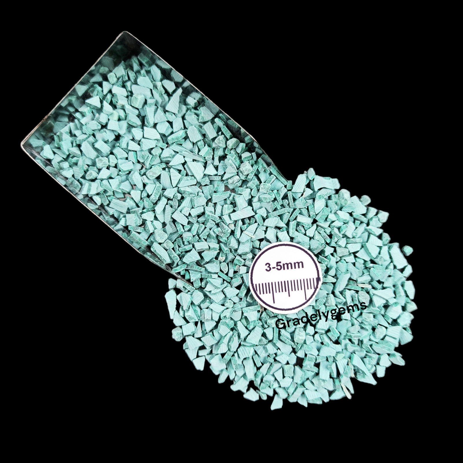 Malachite Turquoise Gemstone Crushed Powder – Rich Green Elegance for Resin Art,