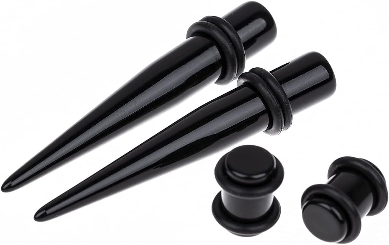 Stylish Punk Ear Gauges: 50-Piece Multi-Size Piercing Kit for Fashion Lovers