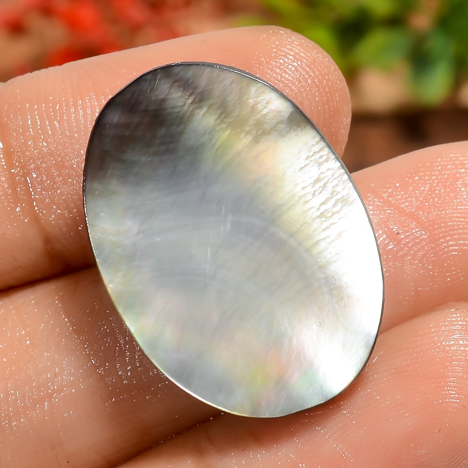 Natural Mother of Pearl/Abalone Oval 26Ct Loose Gemstone 26X18X6mm Pendant