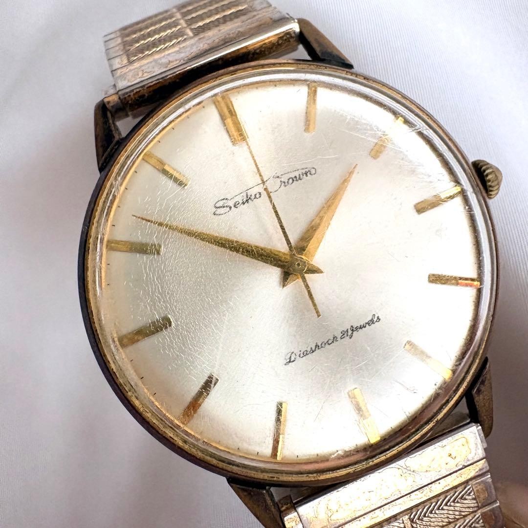 Seiko Crown Manual Wind Men’s Watch 21 Jewels J15003 Used Not Confirmed SA430