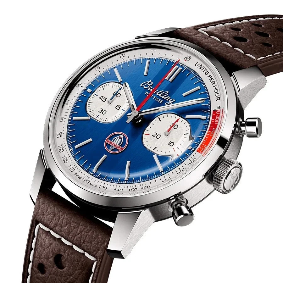 Breitling Top Time Blue Dial Stainless Steel Shelby Cobra Men’s Watch AB0176
