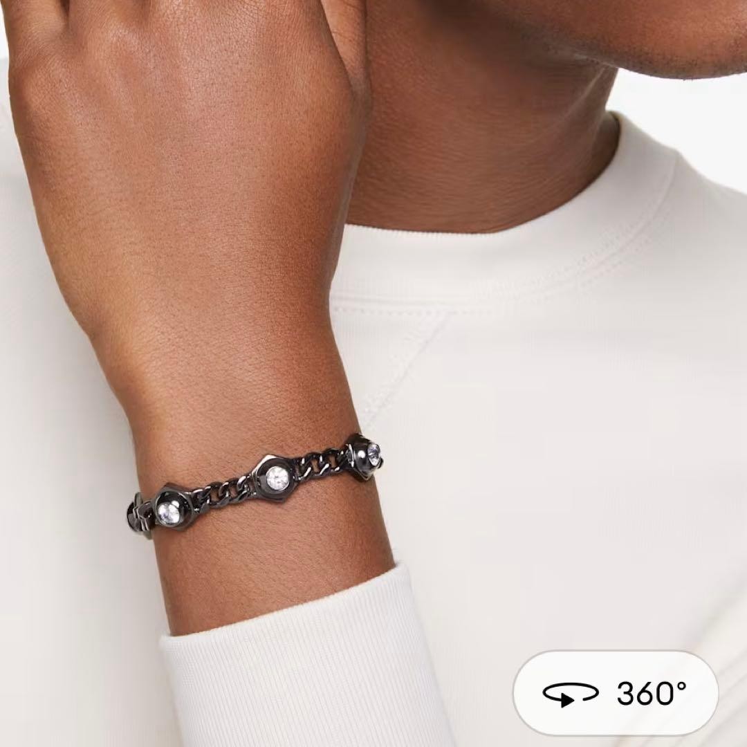 Swarovski Numina Bracelet Black Clear Zirconia Jewelry Used
