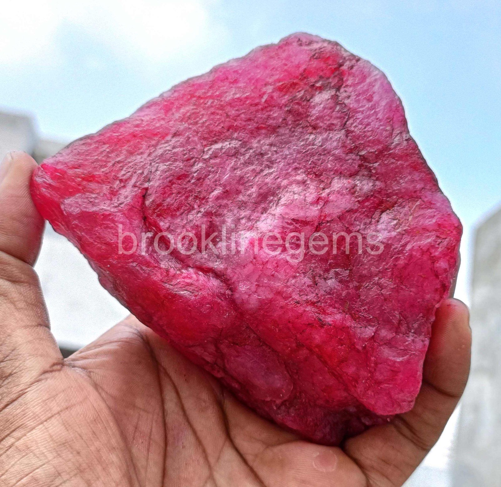1000.0 Ct Natural Blood Red Ruby Dyed Rough Certified Loose Gemstone 6AGB