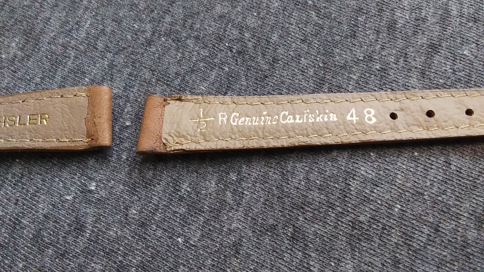 Old Stock Genuine Calf Skin Watch Band Gold Tone Buckle 1/2” 12.7 mm Brand New