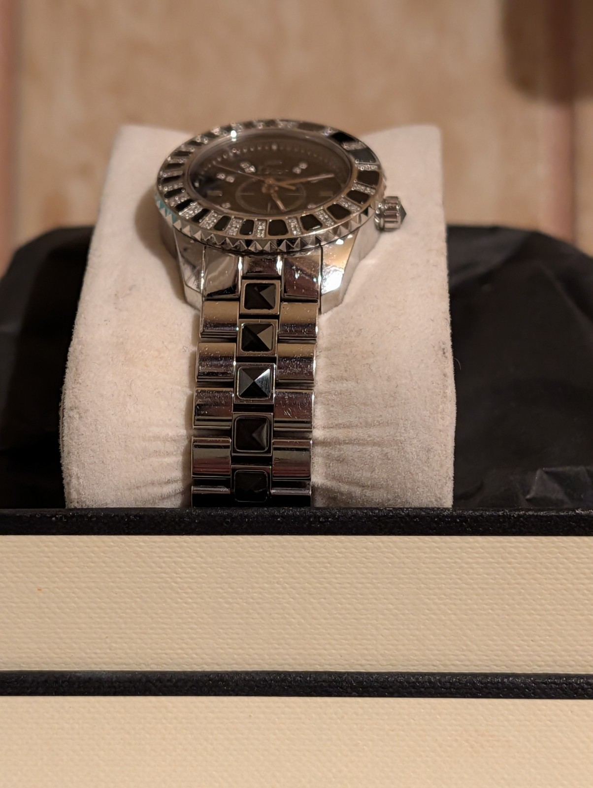 Dior Christal Watch Diamonds Ceramic Date StainSteel 33MM Ladies’