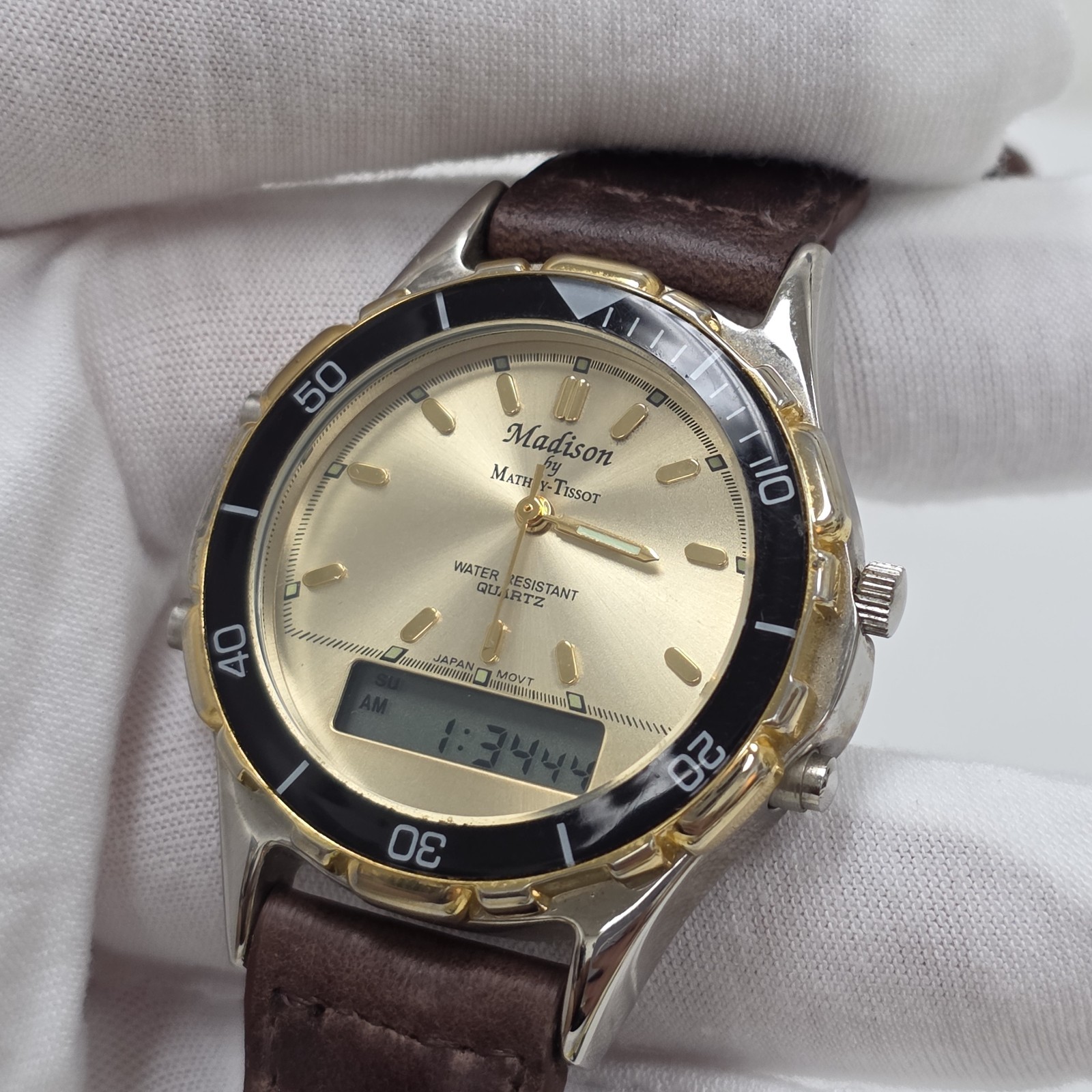 RARE MADISON MATHEY TISSOT MULTI FUNCTION ANALOG & DIGITAL CHRONOGRAPH, ALARM