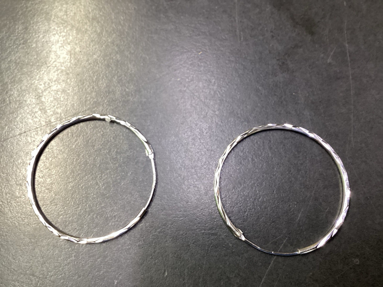 Sterling Silver Diamond Cut Endless Hoop Earrings