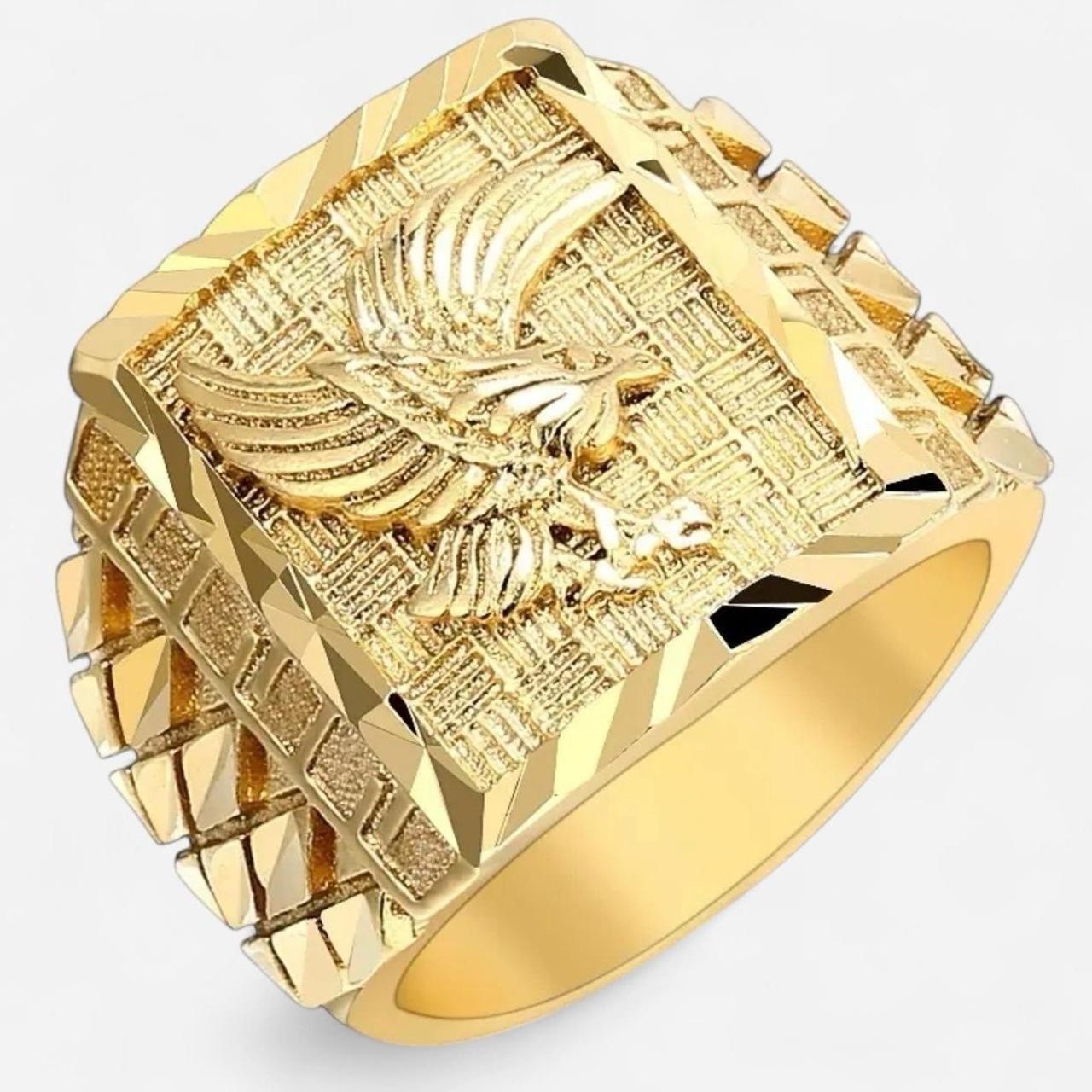 Gold plated Eagle Ring Size 10 Zinc alloy material brand new