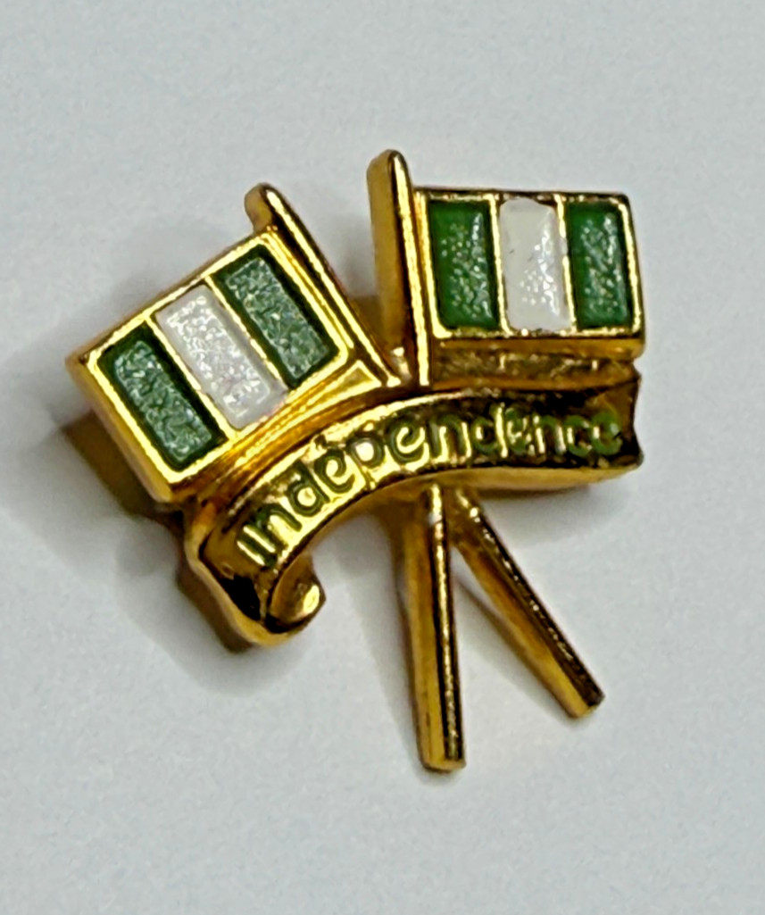Nigeria Independence Pin Two Flags