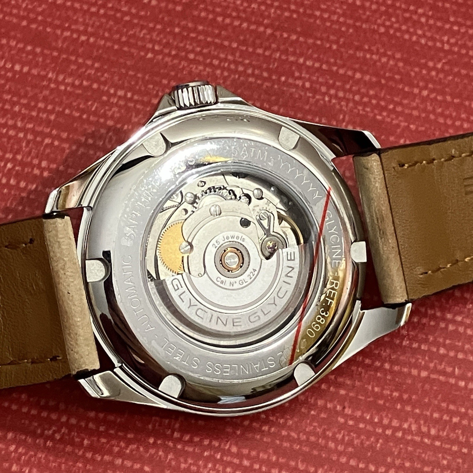 Men’s Stainless Steel Glycine Combat AM Ref 3890 Automatic Watch