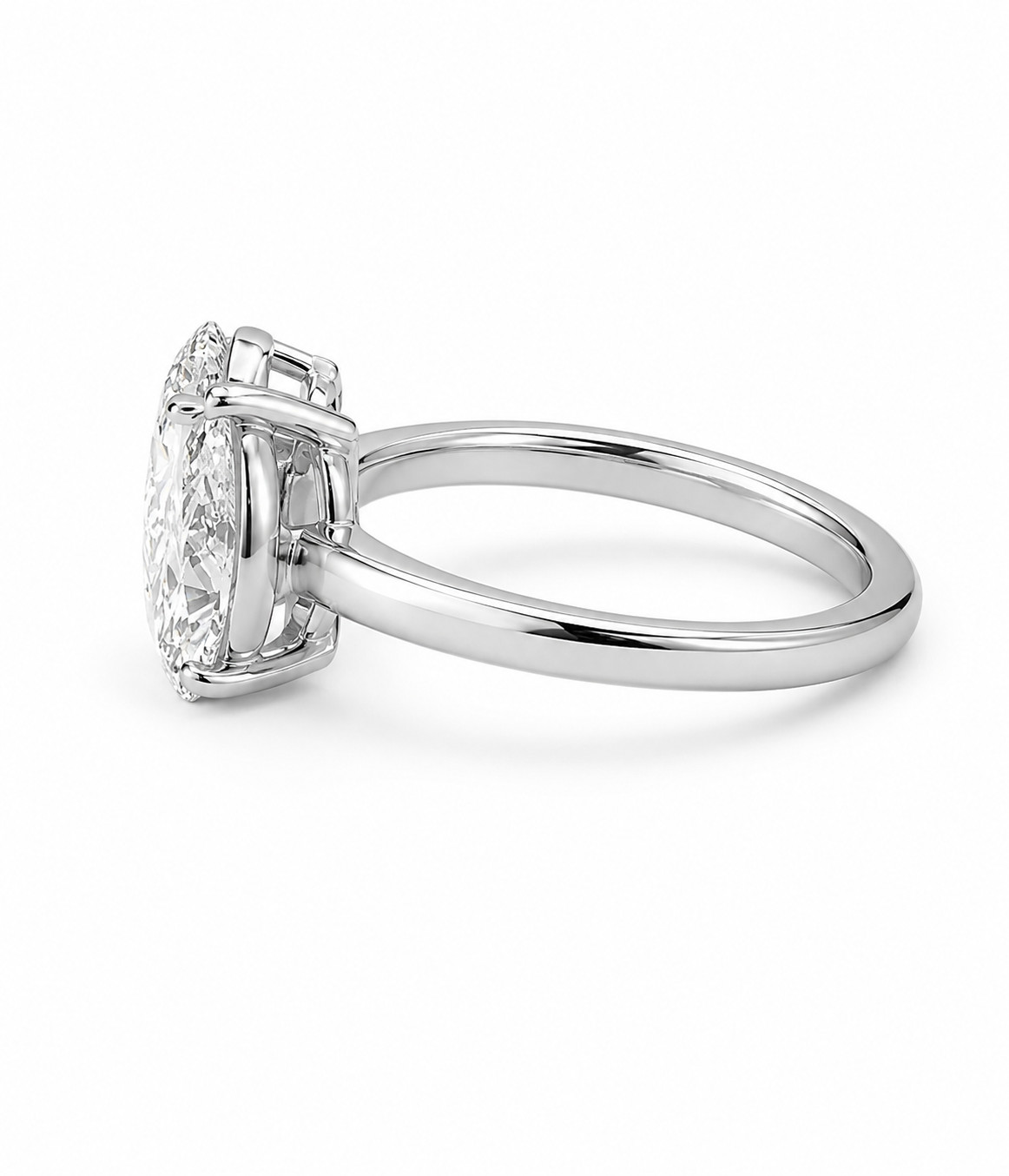 2.00Tc IGI Certified Lab Grown East West Pear Toi Et Moi Ring in Sterling Silver