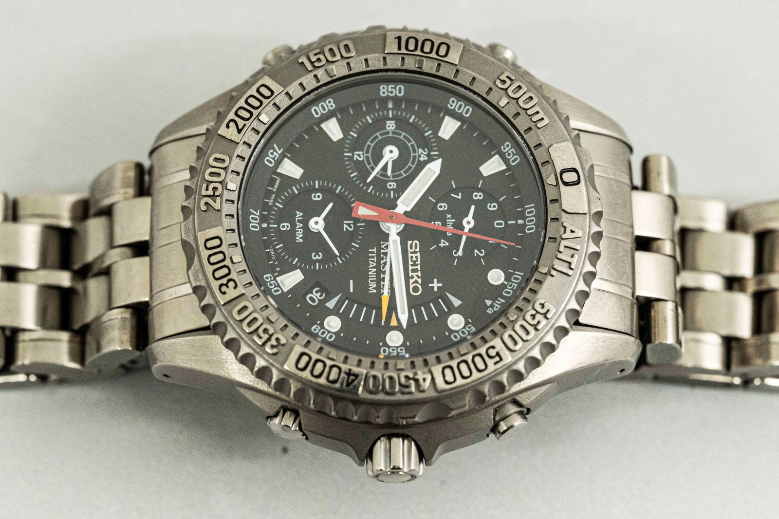 *NEAR MINT* SEIKO Landmaster Summitter SBCN003 7K32-0A10 Quartz Kinetic Men 44mm