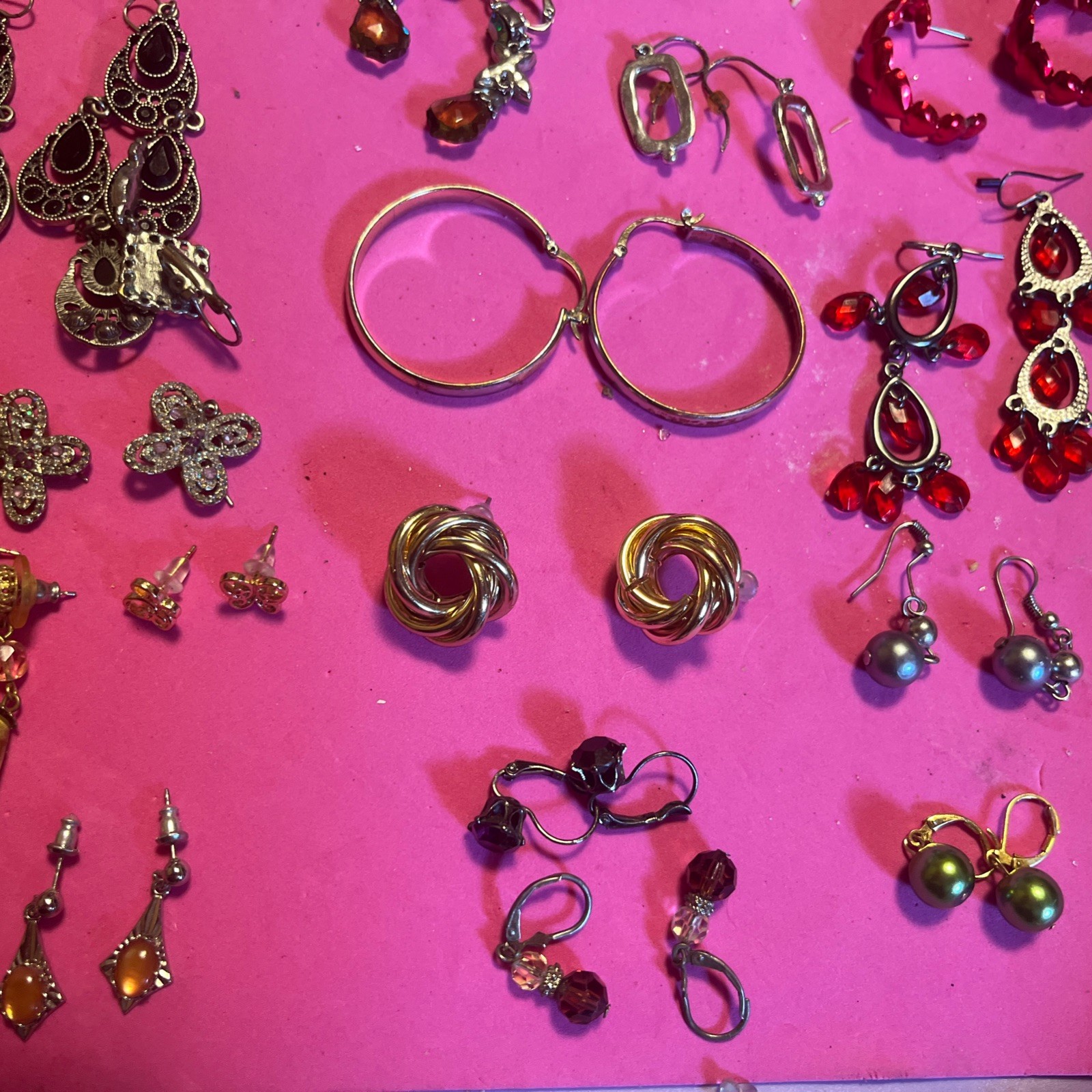 PIERCE EARRINGS LOT -39 PAIRS -COOKIE LEE, UNSIGNED MIXED STYLES