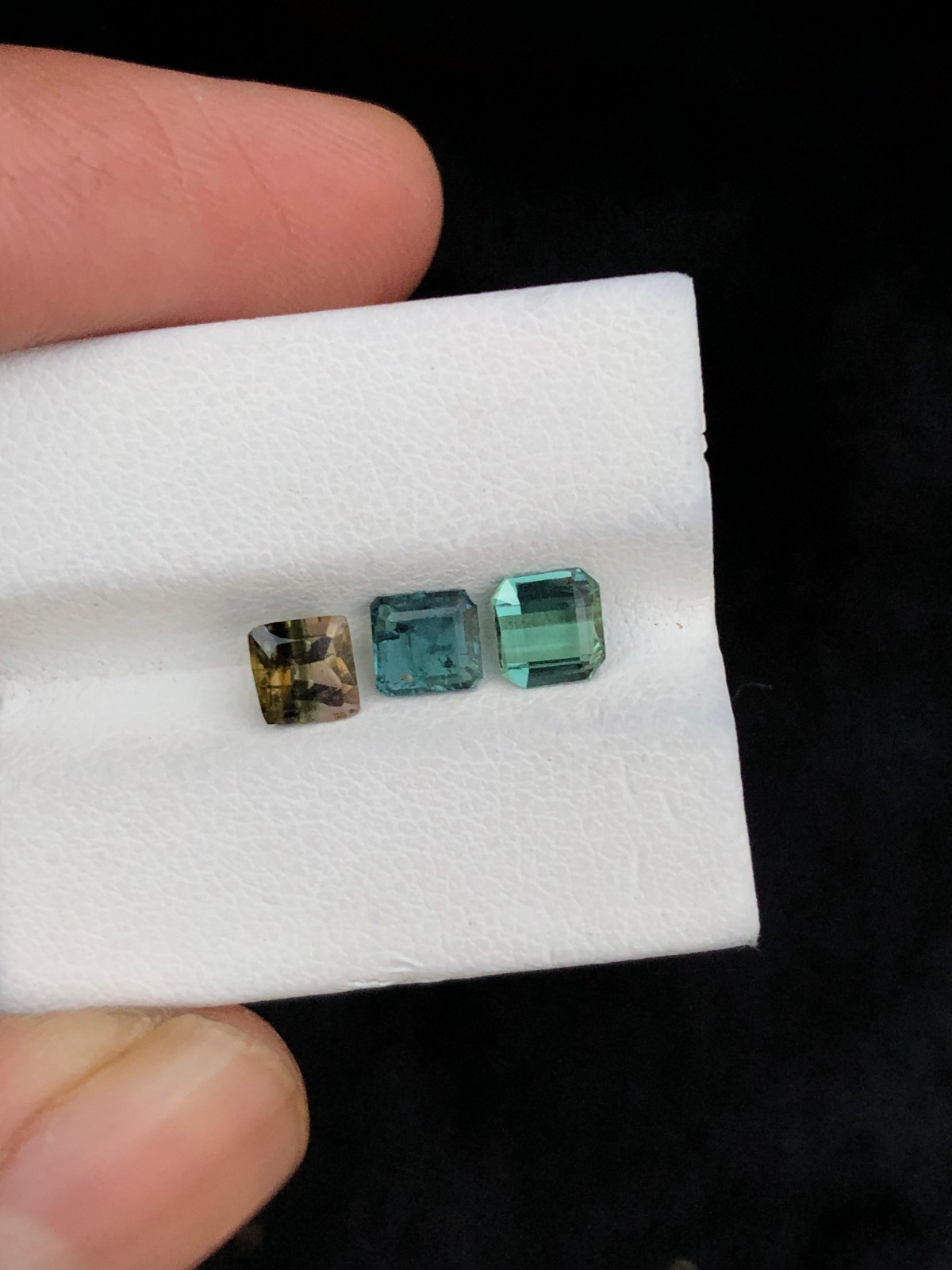 1.58 Carat Natural cut Tourmaline Mixed shape Multiple color from Afghanistan.