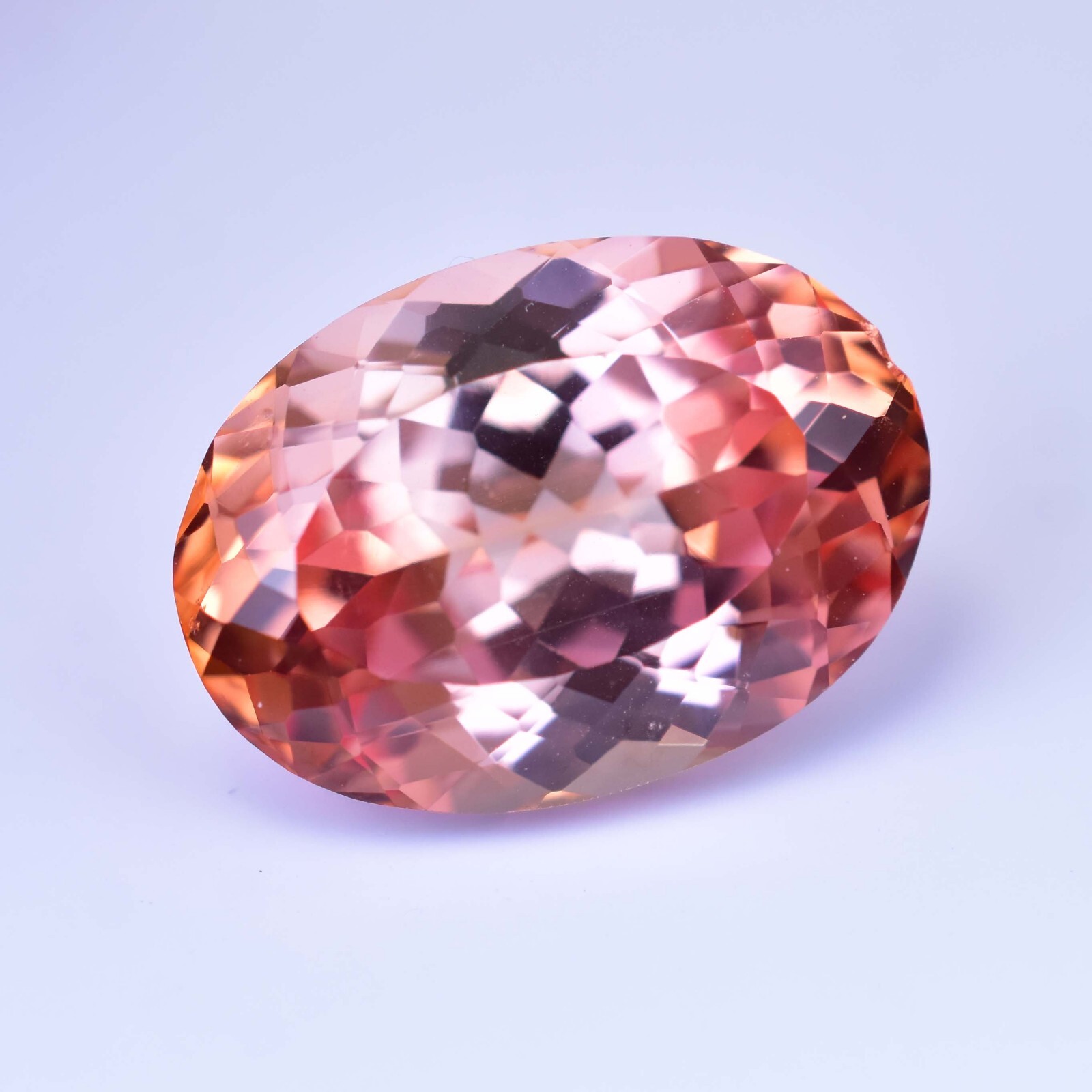 Natural Imperial Topaz 15.45 Ct Oval Certified Flawless Loose Gemstone